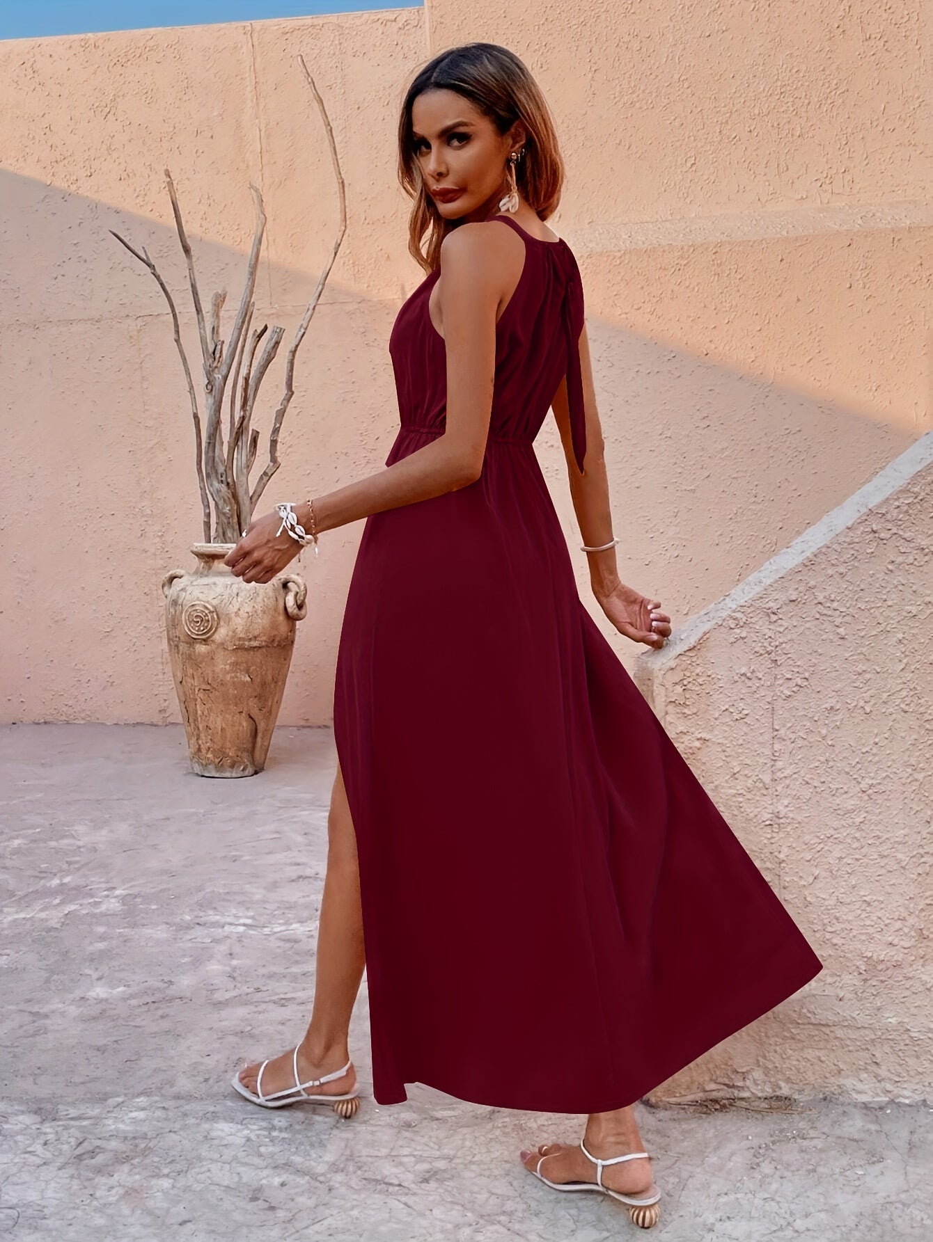 VELANORA - Taillen-Cami mit gespaltenen Beinen