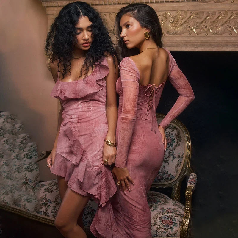 Pink | Elegant Pink Women's Dress