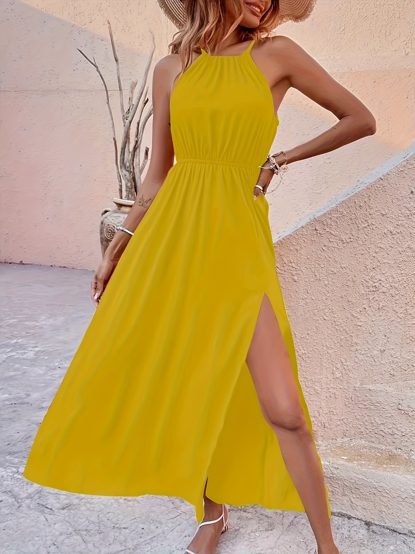 VELANORA - Taillen-Cami mit gespaltenen Beinen