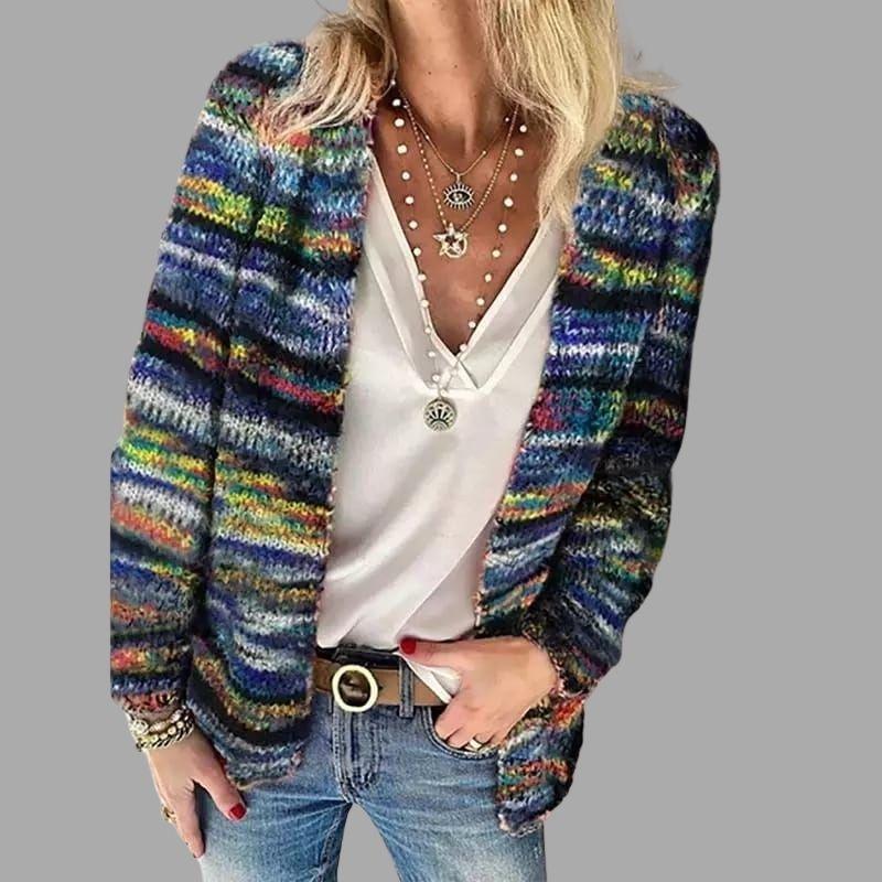Velanora- Chaleco cálido multicolor para mujer