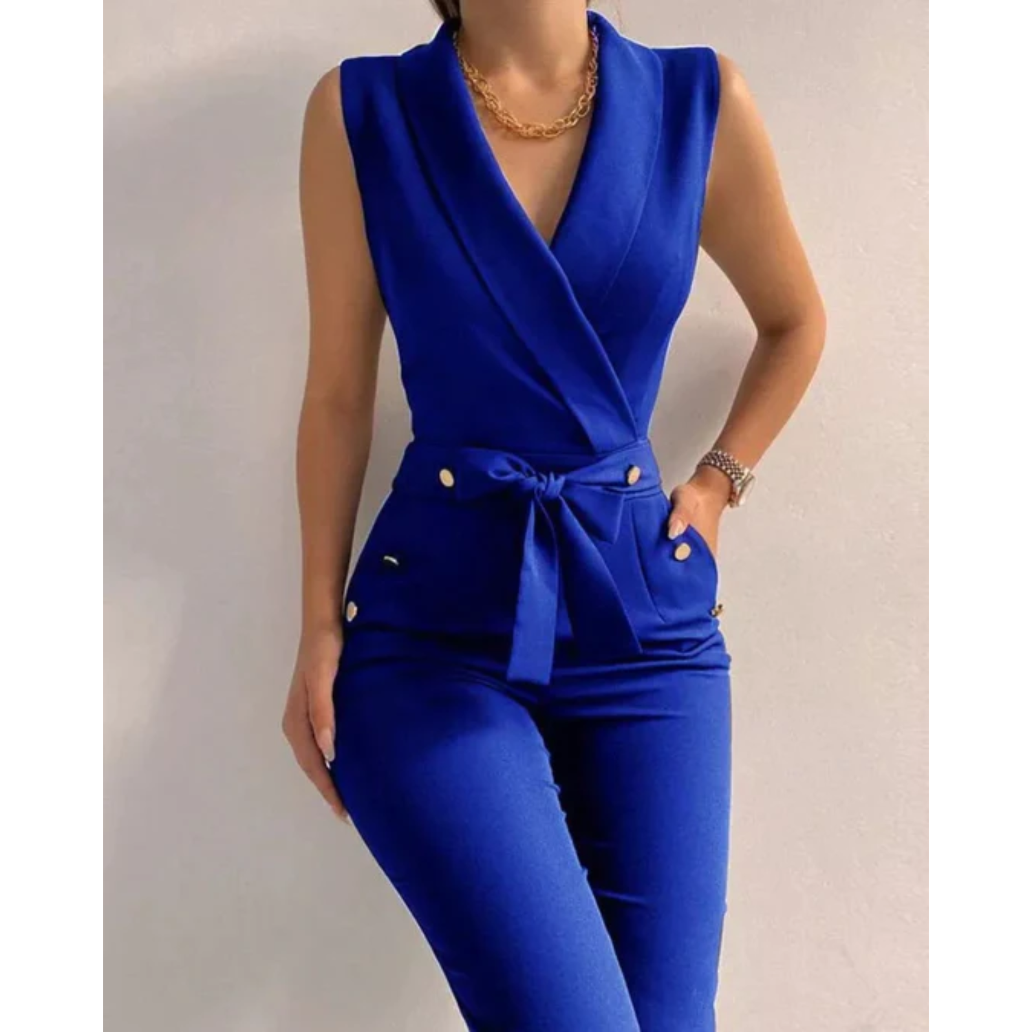 Velanora Jumpsuit | Chic & Sleeveless Comfort