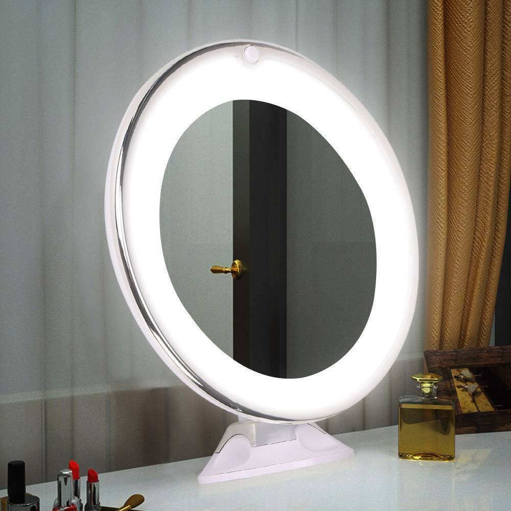 10x Magnifying Makeup Mirror with Light and 360° Rotation