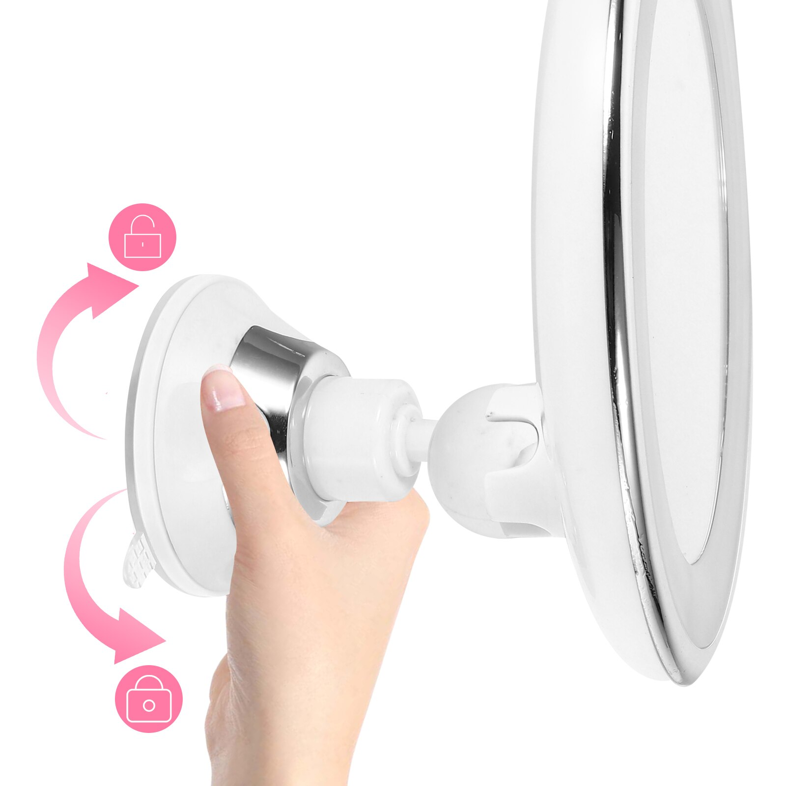 10x Magnifying Makeup Mirror with Light and 360° Rotation