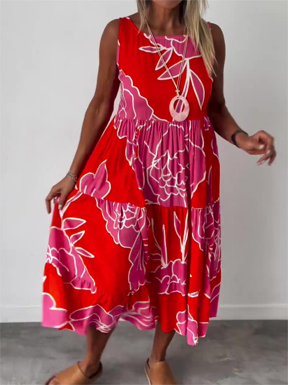Esmée | Stilvolles Blumenmuster Kleid