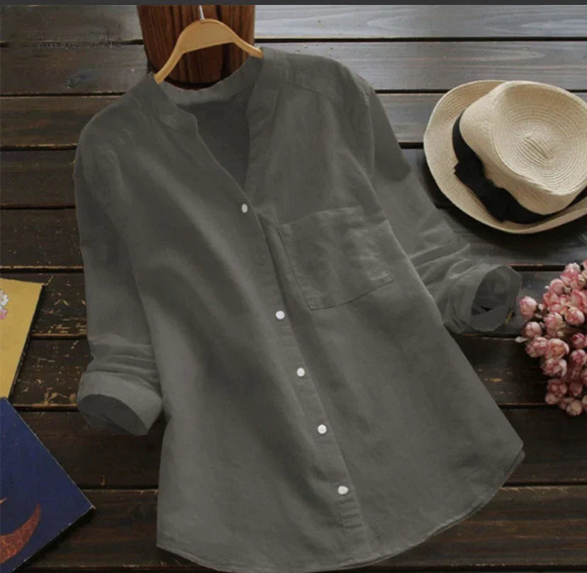 Camicia Casual Velanora in Cotone Fino