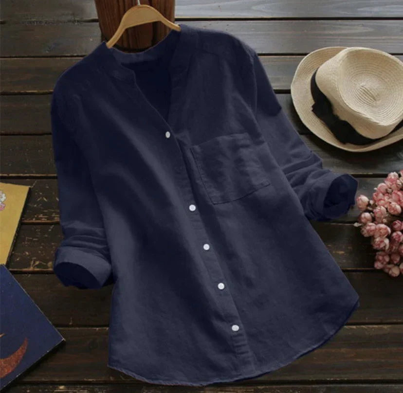 Camicia Casual Velanora in Cotone Fino