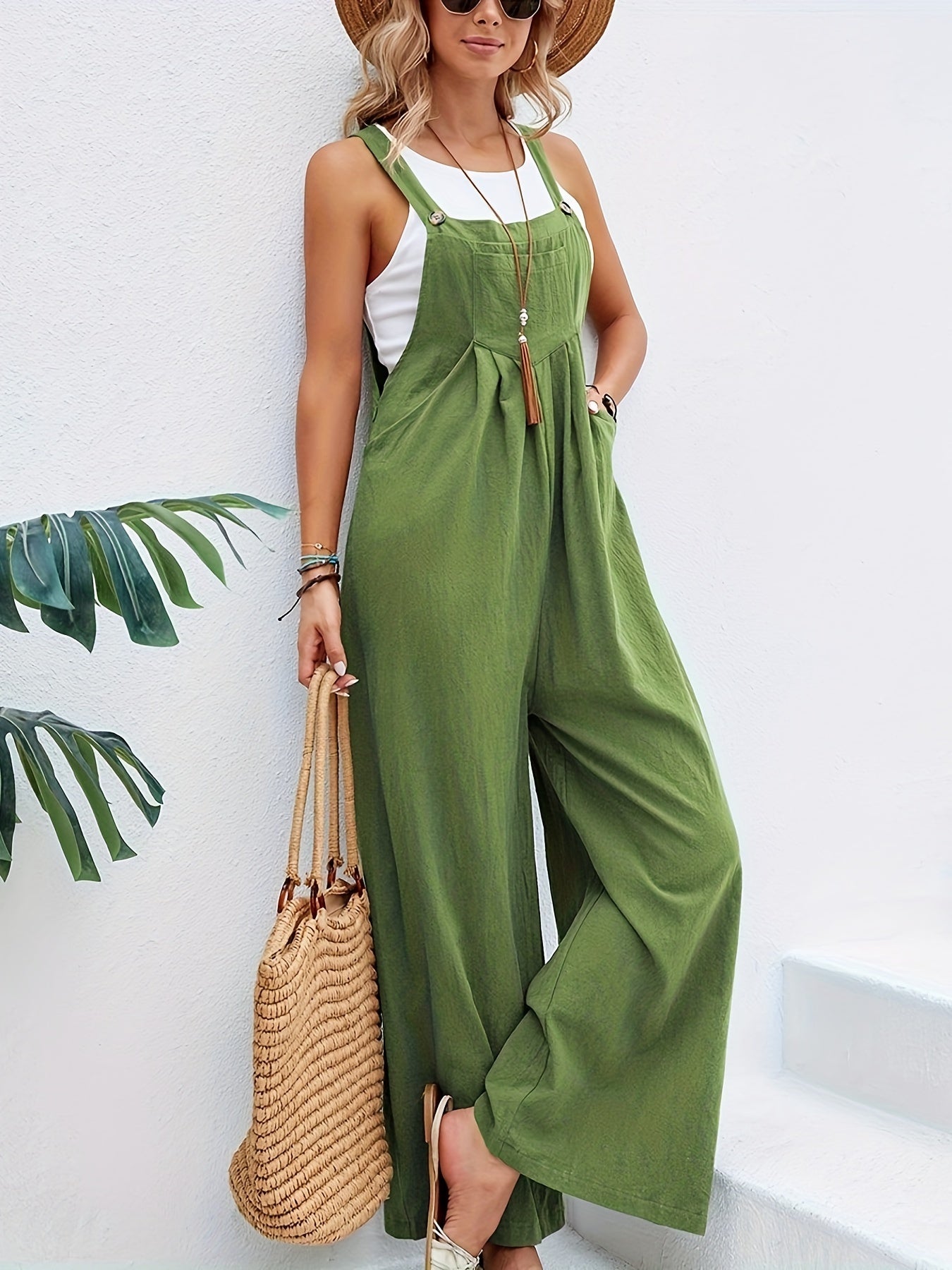 LUNA Mouwloze Boho Jumpsuit voor Zomerse Stijl