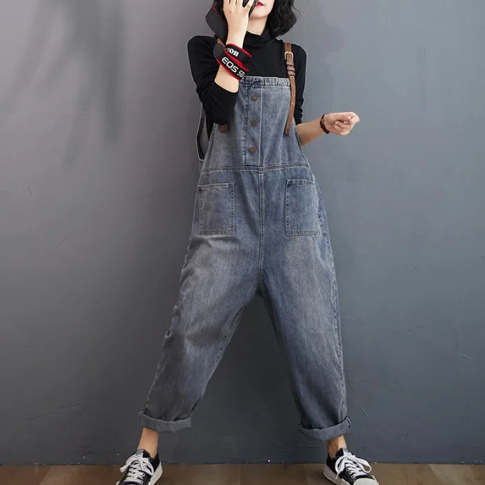 Vintage Denim Jumpsuit for Women