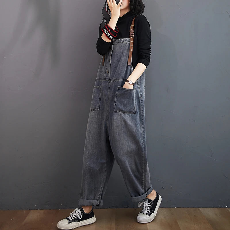 Vintage Denim Jumpsuit for Women