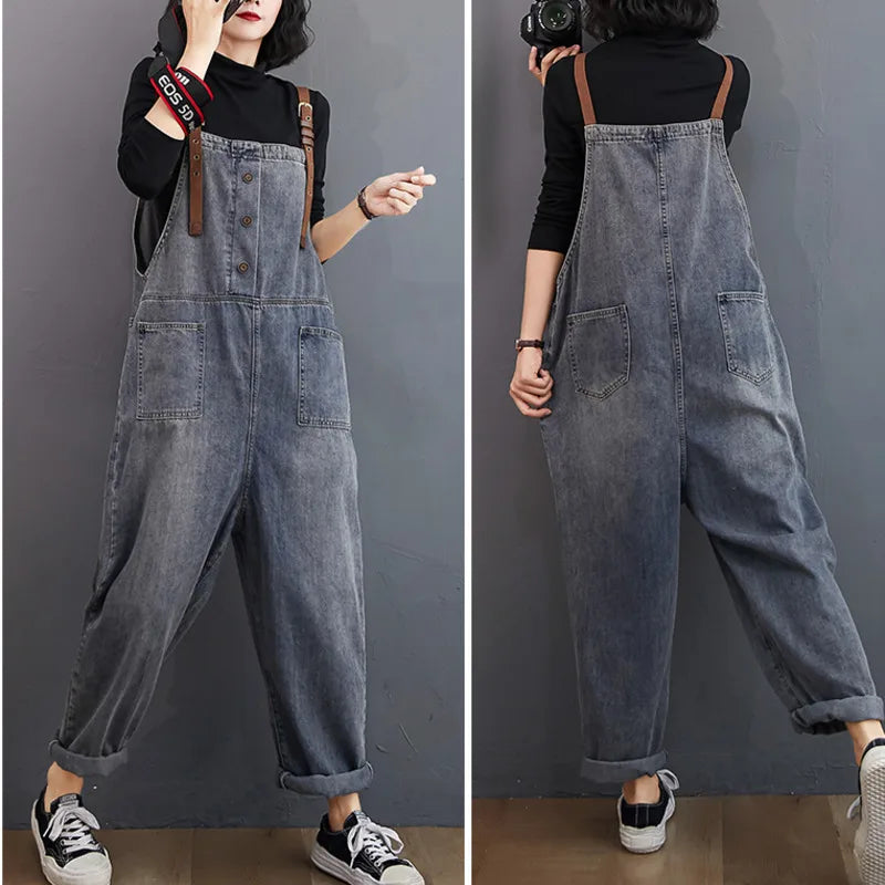 Vintage Denim Jumpsuit for Women