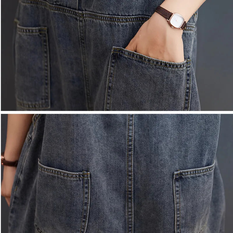 Vintage Denim Jumpsuit for Women