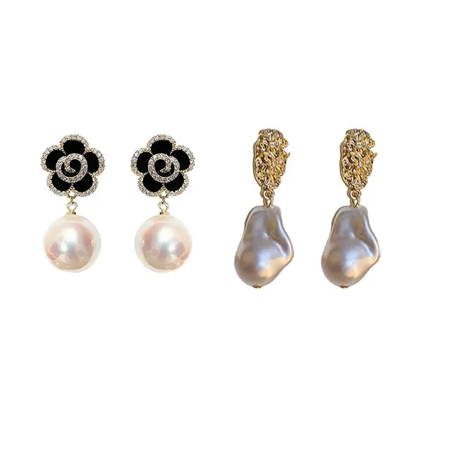 BloemGlamour Parel Hanger Oorbellen