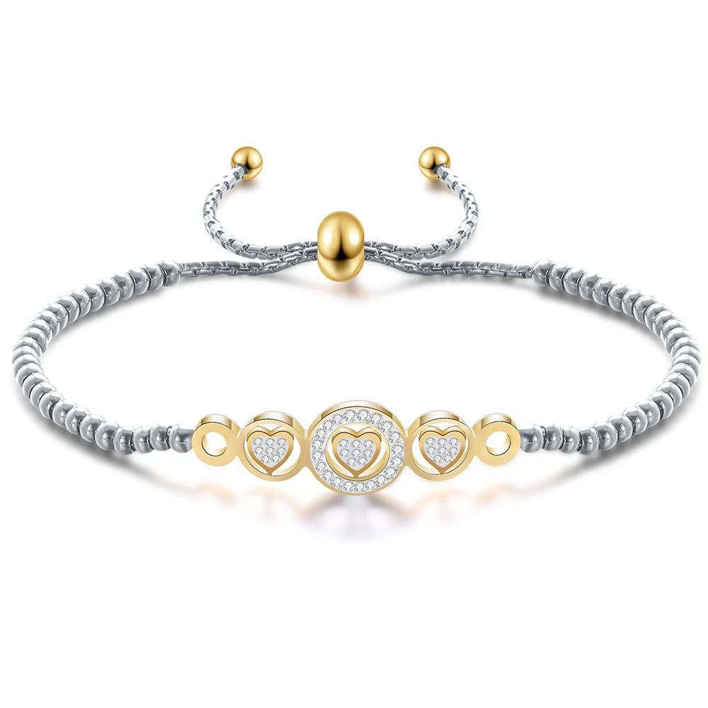 Spirito Frizzante Nuova Moda Ciondolo a Cuore Braccialetti Fatti a Mano