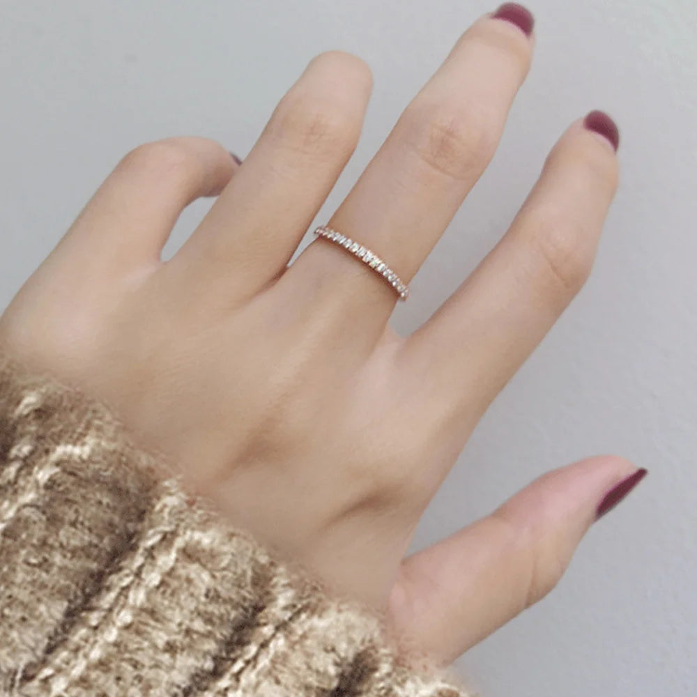 Anillo de circonia helado para mujeres