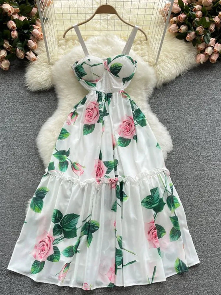 Betover de Zomer met deze Prachtige Bloemenprint Bohemian Party Dress!