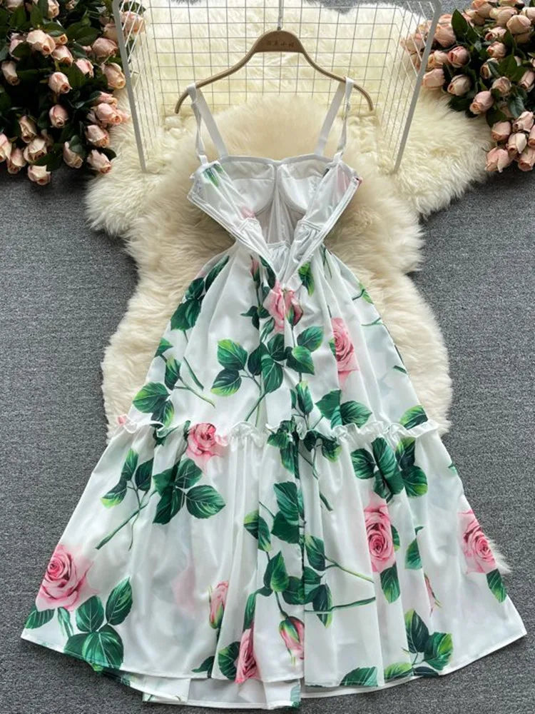 Betover de Zomer met deze Prachtige Bloemenprint Bohemian Party Dress!