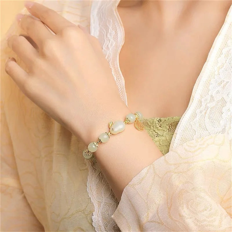 Geluk Rode Kraal Konijn Armband