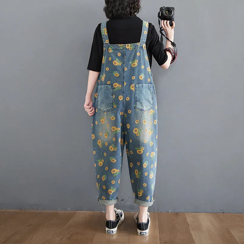 Aurora Lente Denim Jumpsuit voor Stijlvolle Avonturen