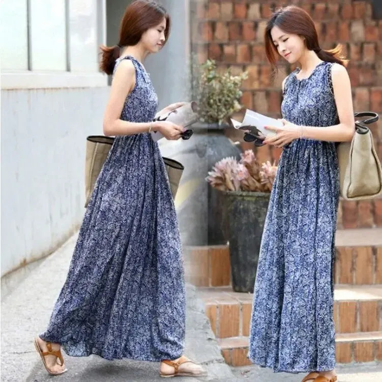 Celeste Zomerse Bloemen Maxi Jurk