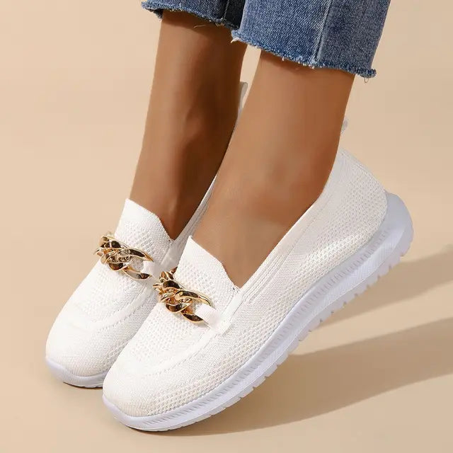 Nova Damen Ketten Loafer Ballerinas für bequemes und stilvolles Gehen