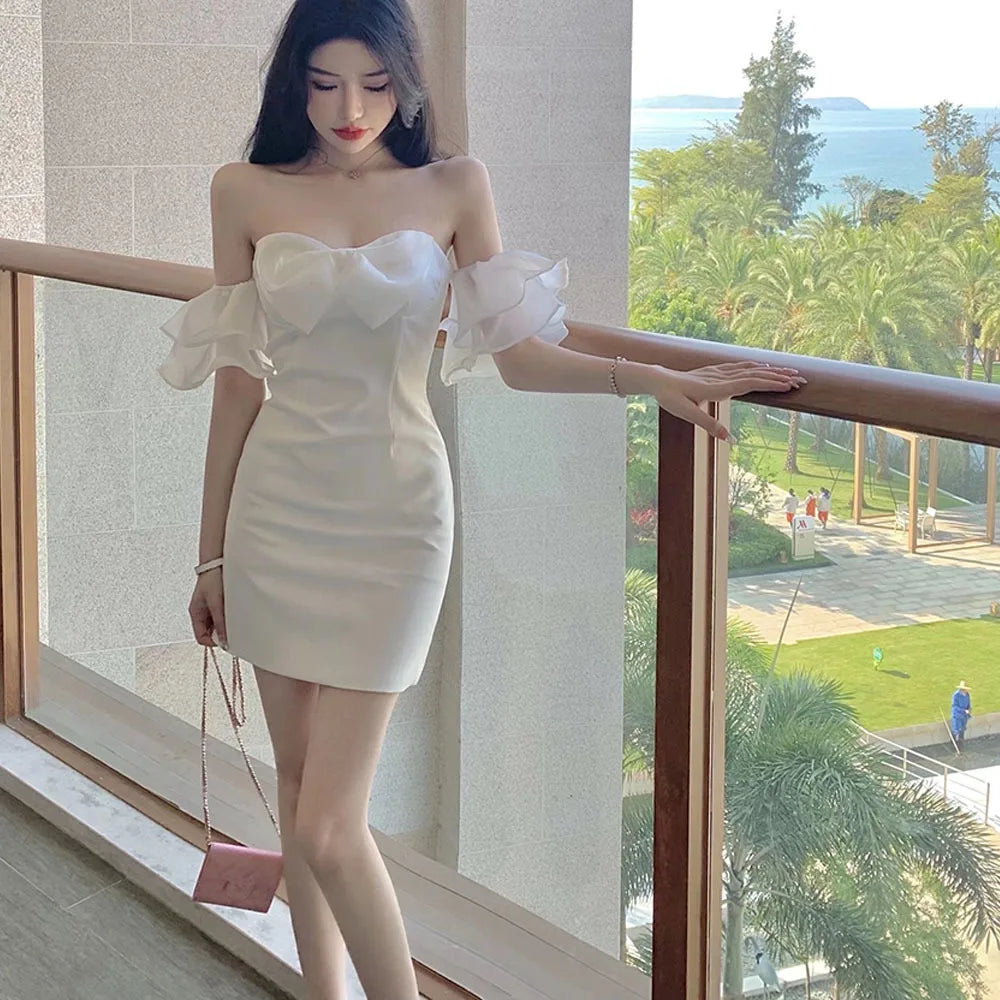 Abito Mini Bianco Estivo Bohemien