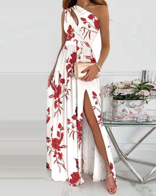 Luna Zomerse Elegante Lange Rok met Bloemenpatroon