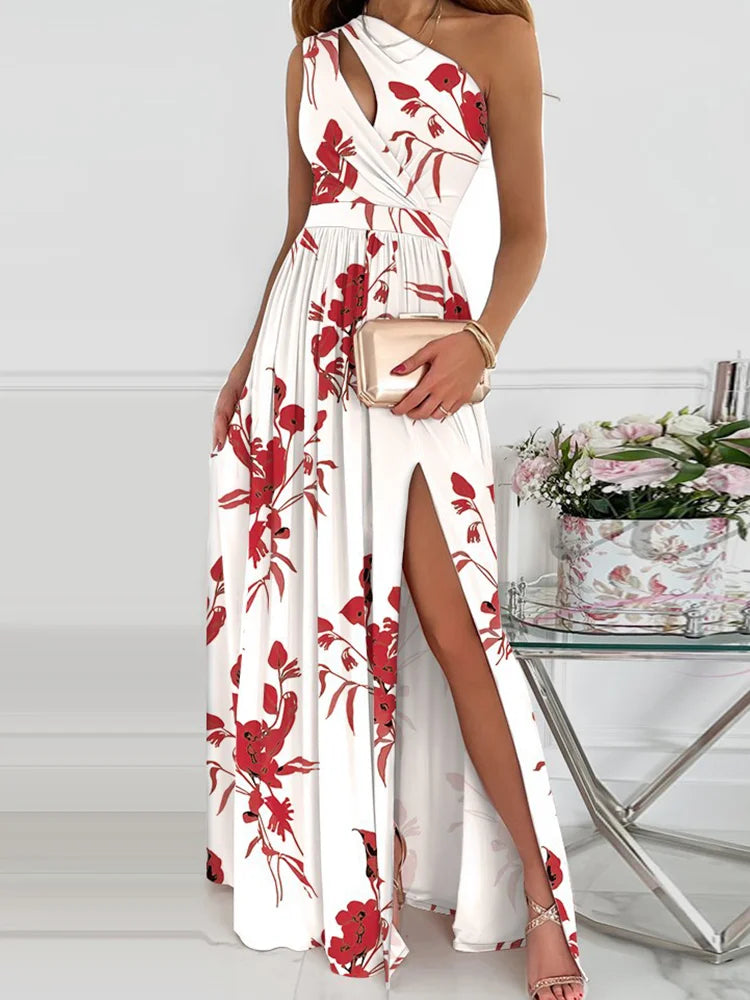 Luna Zomerse Elegante Lange Rok met Bloemenpatroon