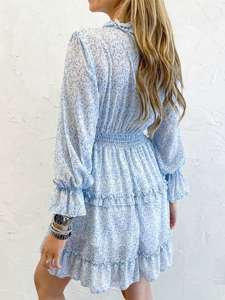 Comfortable Spring And Summer Floral Dress