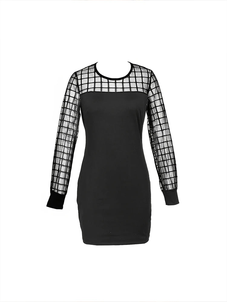 Stylish Spring And Summer Sexy Mesh Women's Dress