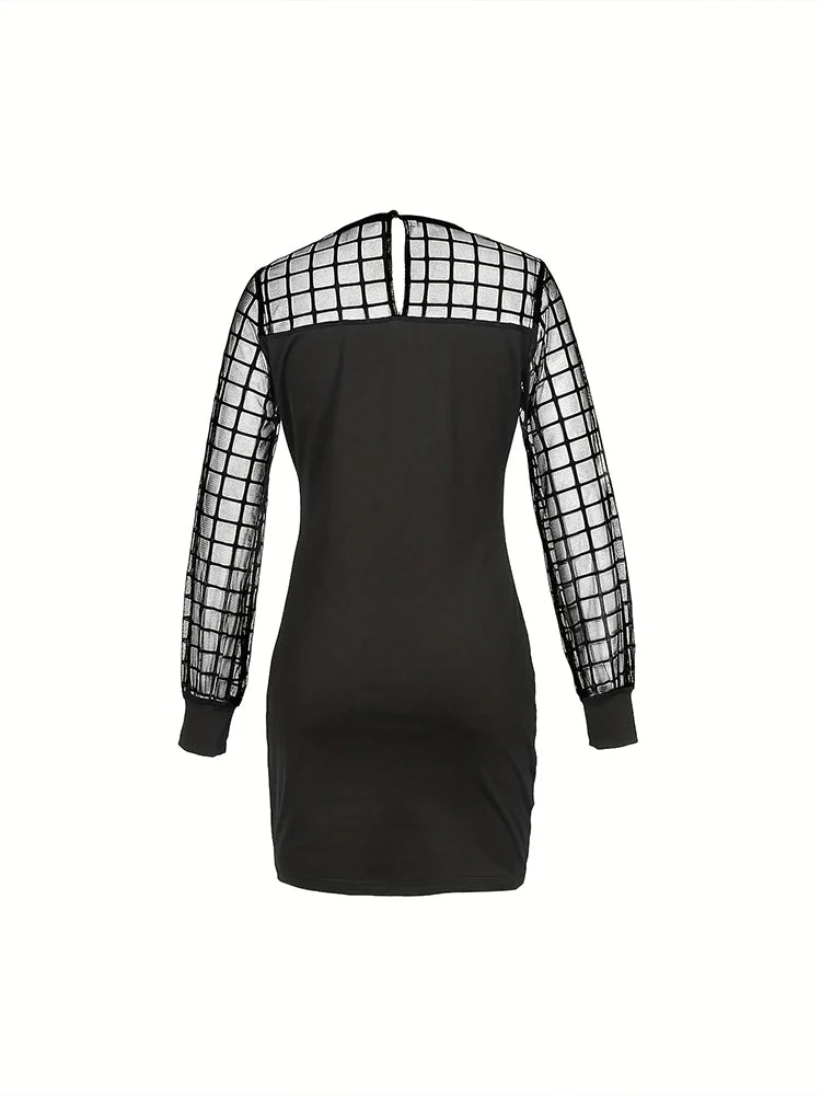 Stylish Spring And Summer Sexy Mesh Women's Dress