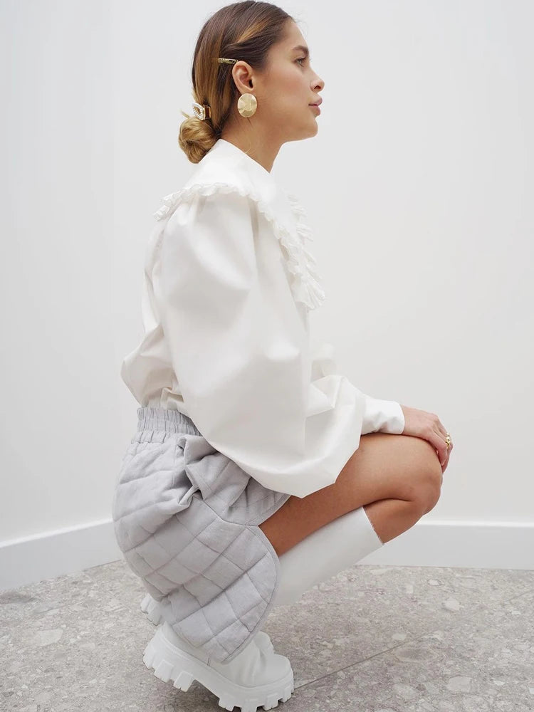 Luna Chic Elegante Peter Pan Blouse