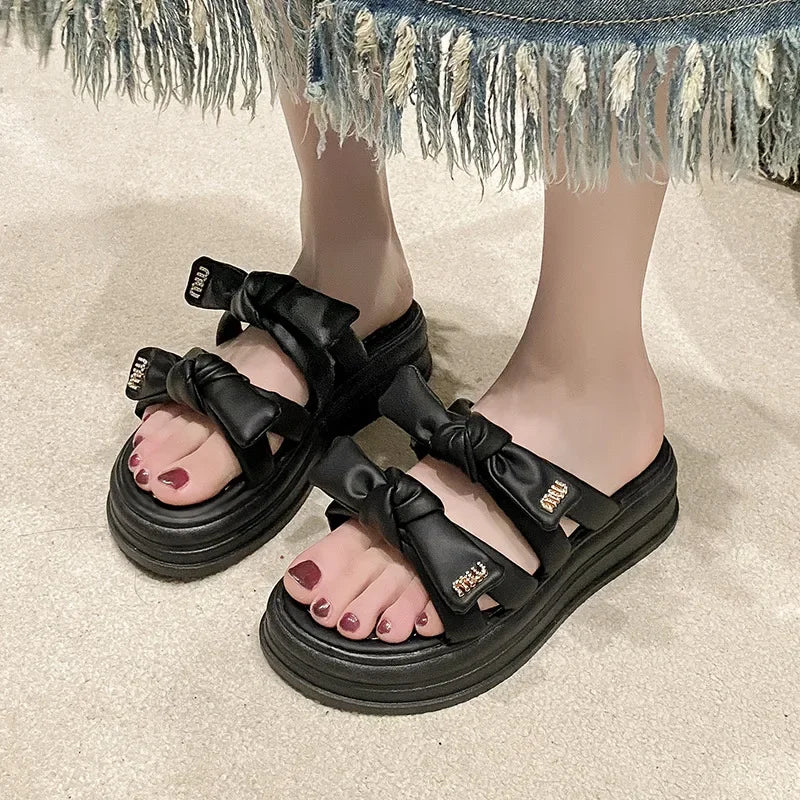 Summer Muffin Sandals with Thick Sole
