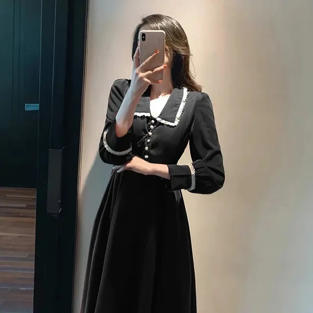 GlamourGloed Festliche Damenmode Lange Rote Hemdblusenkleid