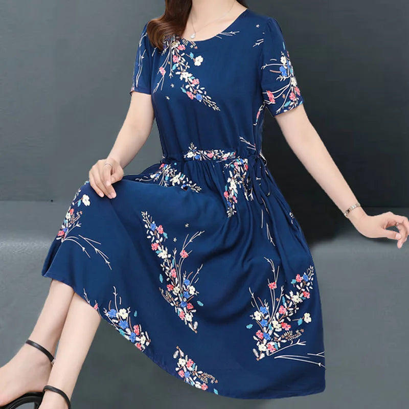 Luna Zomerse Maxi Jurk met Bloemenprint
