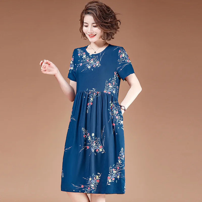 Luna Zomerse Maxi Jurk met Bloemenprint