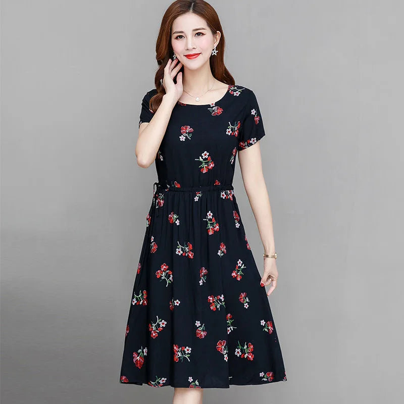 Luna Zomerse Maxi Jurk met Bloemenprint