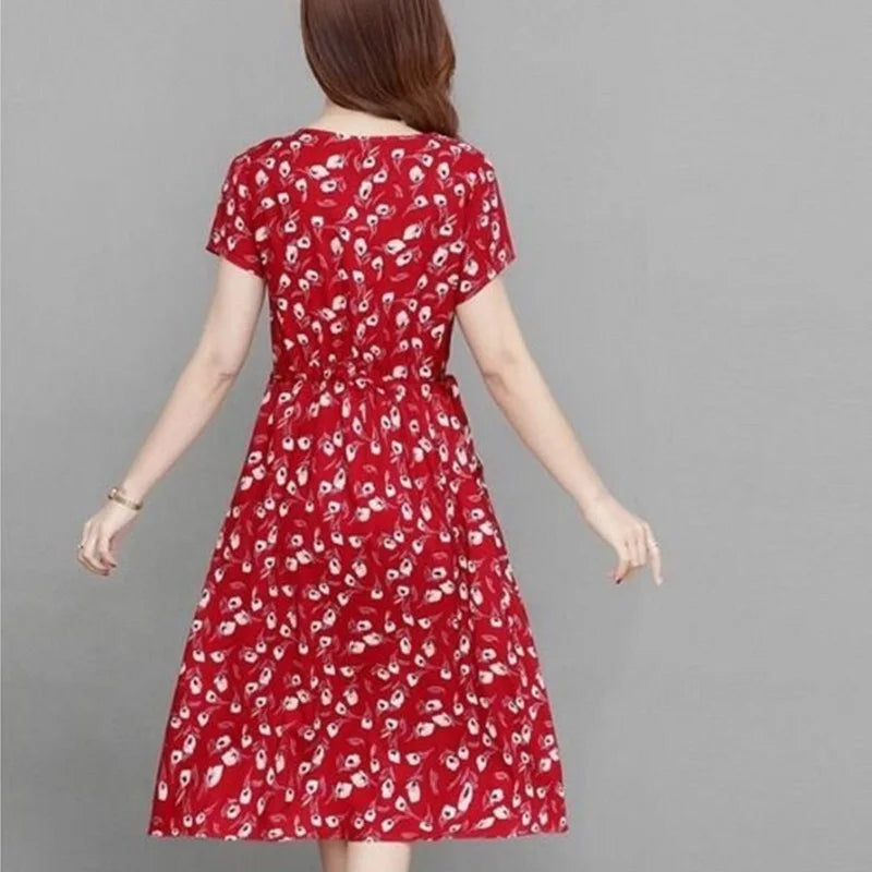 Luna Zomerse Maxi Jurk met Bloemenprint