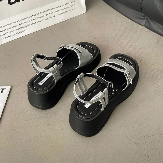 Elegant Gladiator Platform Sandals for Summer 2024