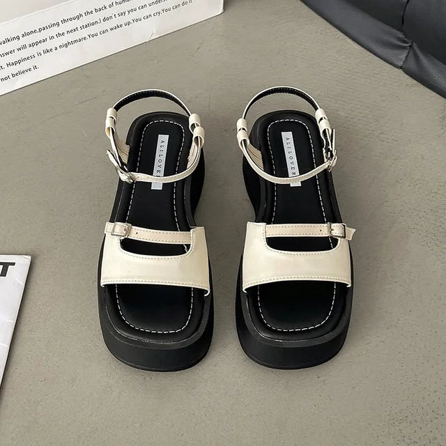 Elegant Gladiator Platform Sandals for Summer 2024