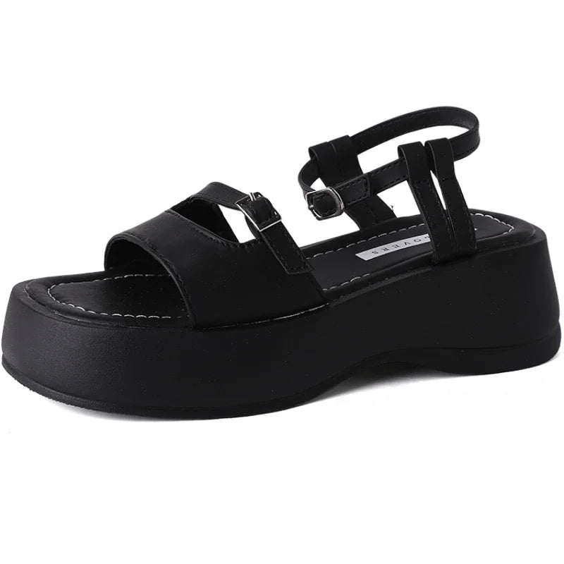 Elegant Gladiator Platform Sandals for Summer 2024