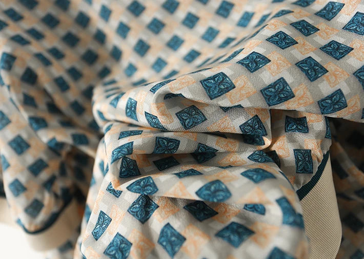 Zomerse Checkered Printed IJs Zijde T-Shirt voor Vrouwen