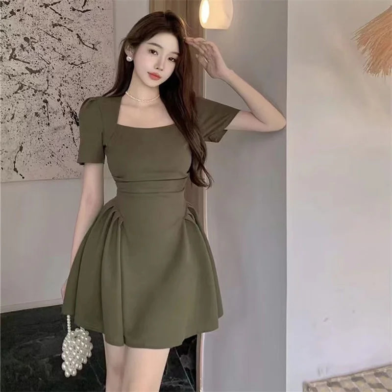 Nova Retro Groene Zomerjurk