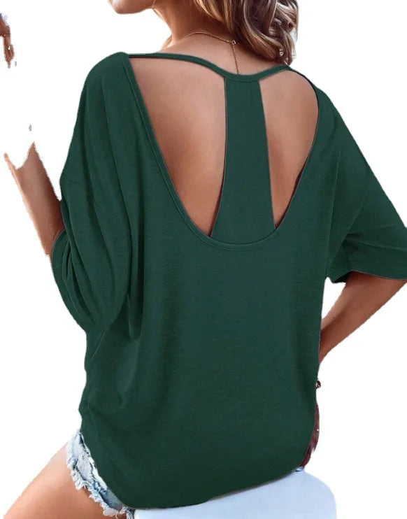 SummerGlam Sexy Backless T-Shirt