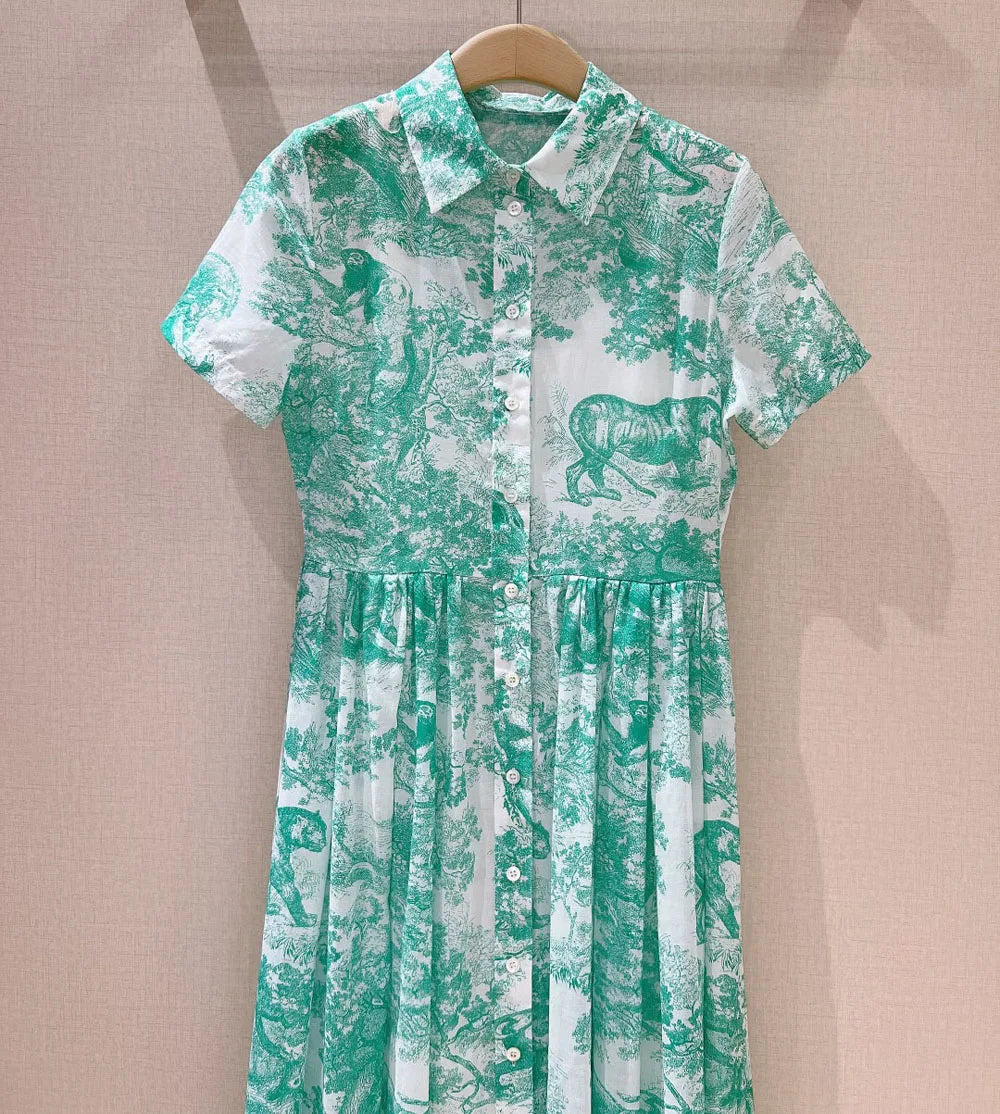 Vestito estivo chic in cotone verde ChicVibe