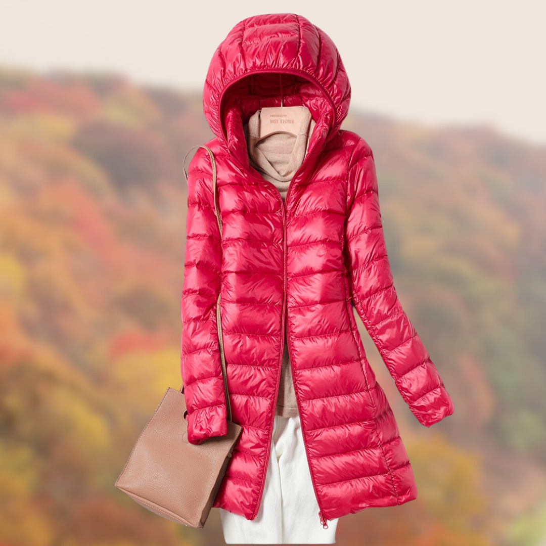 WindChic Giacca da Donna con Cappuccio - Giacca Impermeabile e Calda per Donna