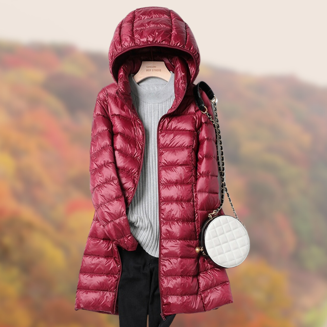 WindChic Giacca da Donna con Cappuccio - Giacca Impermeabile e Calda per Donna