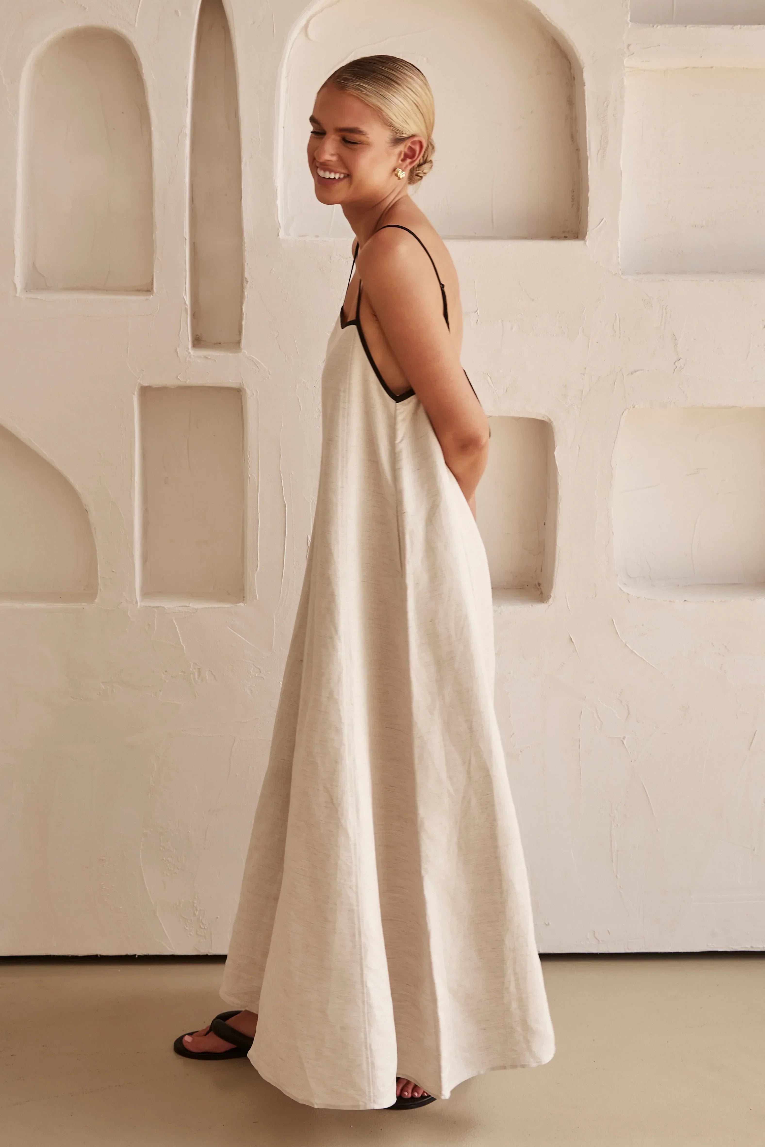 MIA Linnen Maxi Jurk