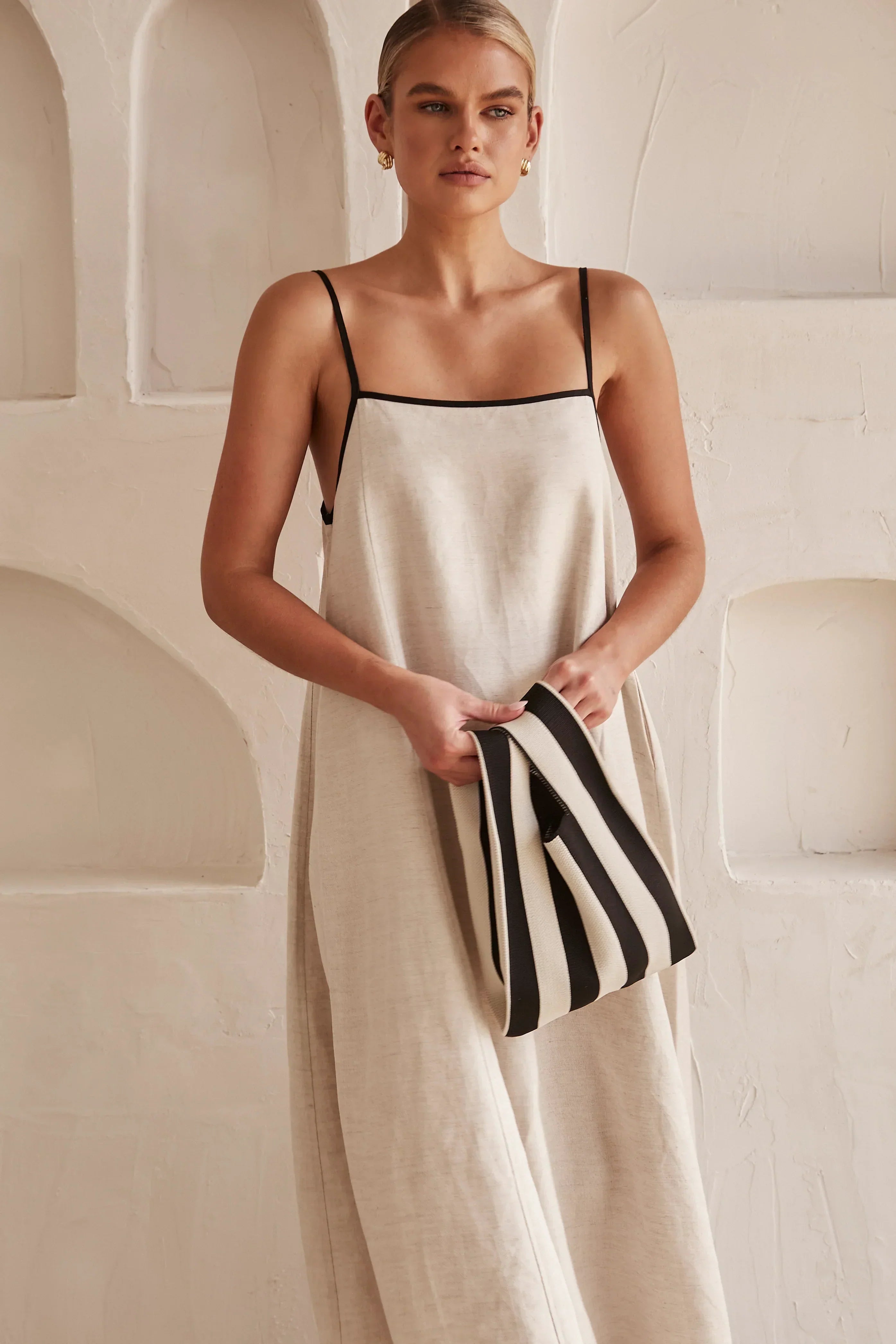 MIA Linnen Maxi Jurk