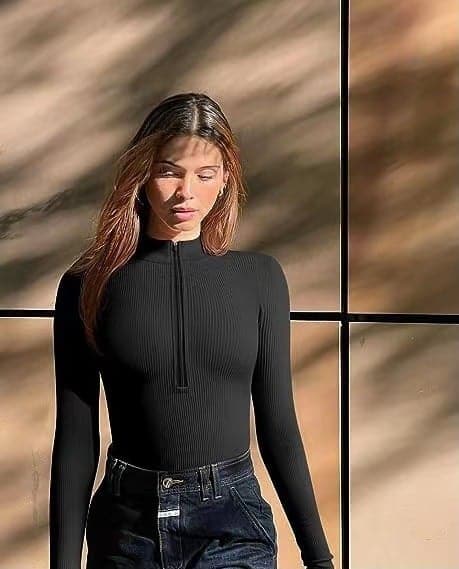 Livia Bodysuit met Rits voor Stijlvolle Vrouwen