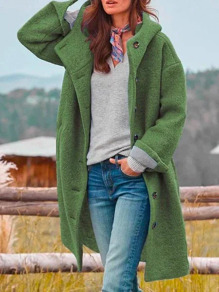 VelvetVeil | Cappotto Trench Lungo da Donna | Con Cappuccio, Elegante e Stiloso